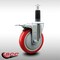 Service Caster 5'' SS Red Poly Swivel 1-1/8'' Expanding Stem Caster Total Lock Brake SCC-SSEXTTL20S514-PPUB-RED-118 - alternate 2